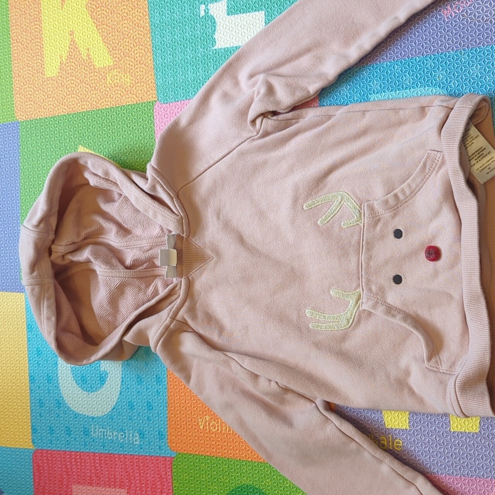 The little White Company Hoodie with Reindeer Design